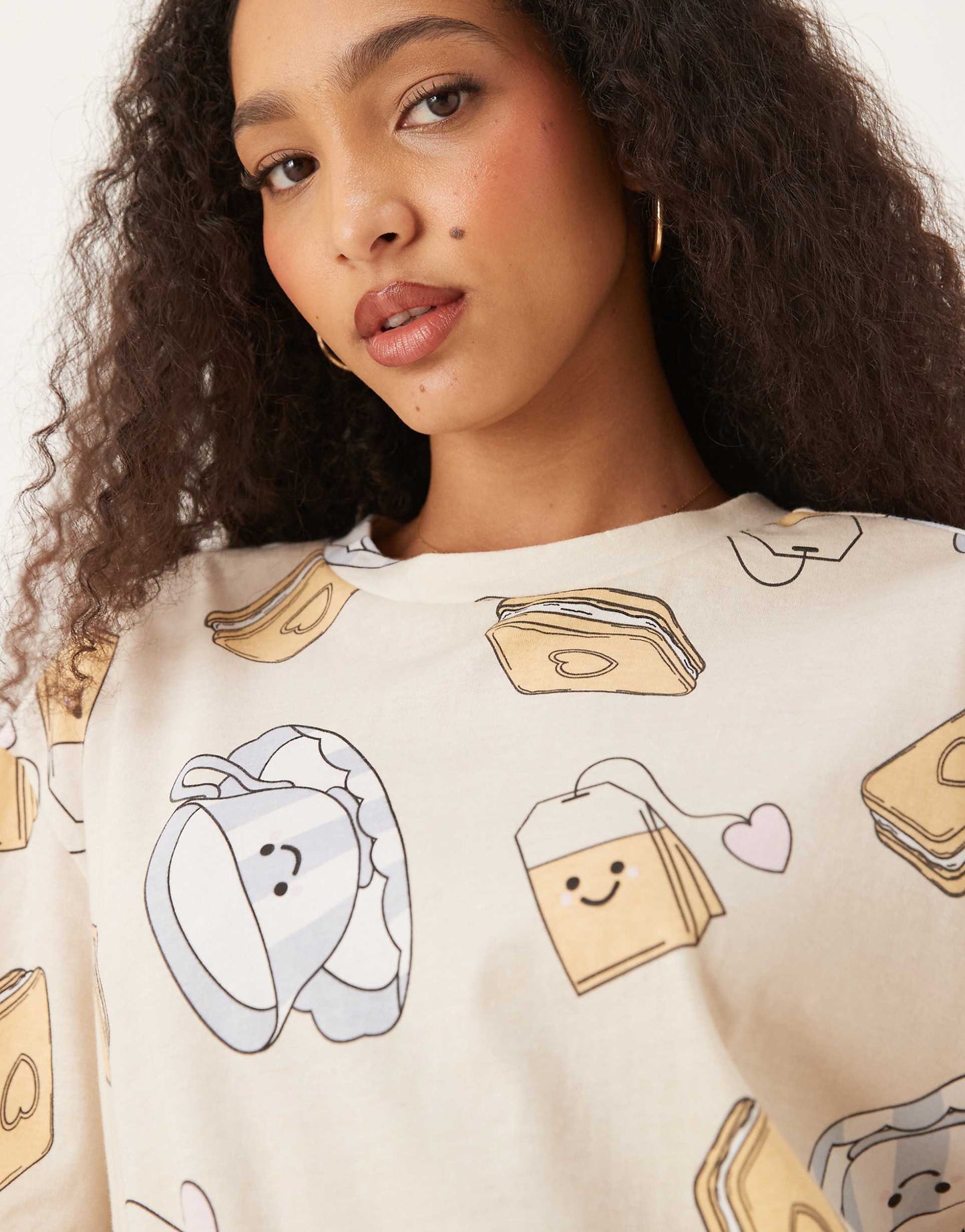 Tea And Biscuits Oversized Tee And Short Set