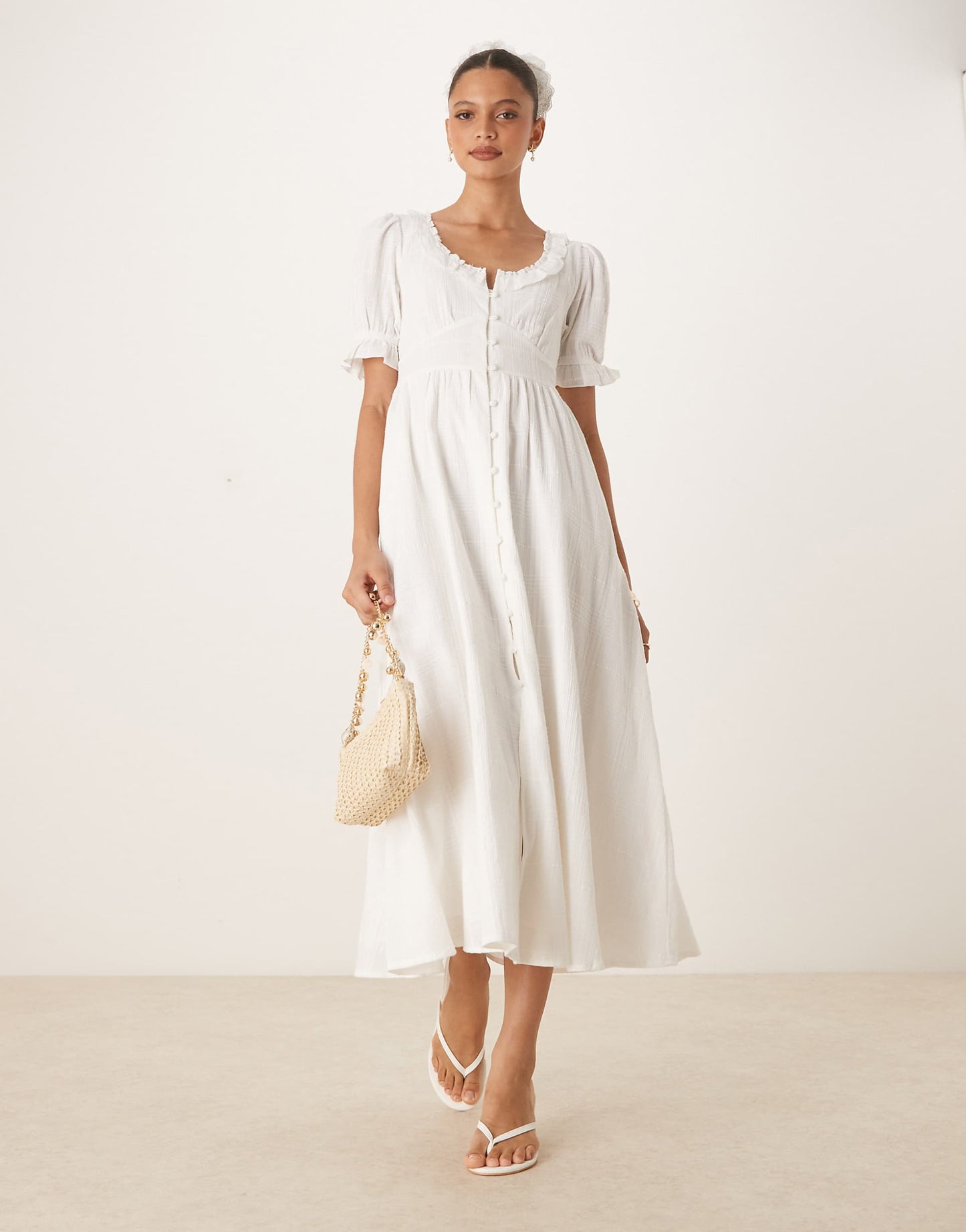 Flossie Frill Detail Midaxi Dress