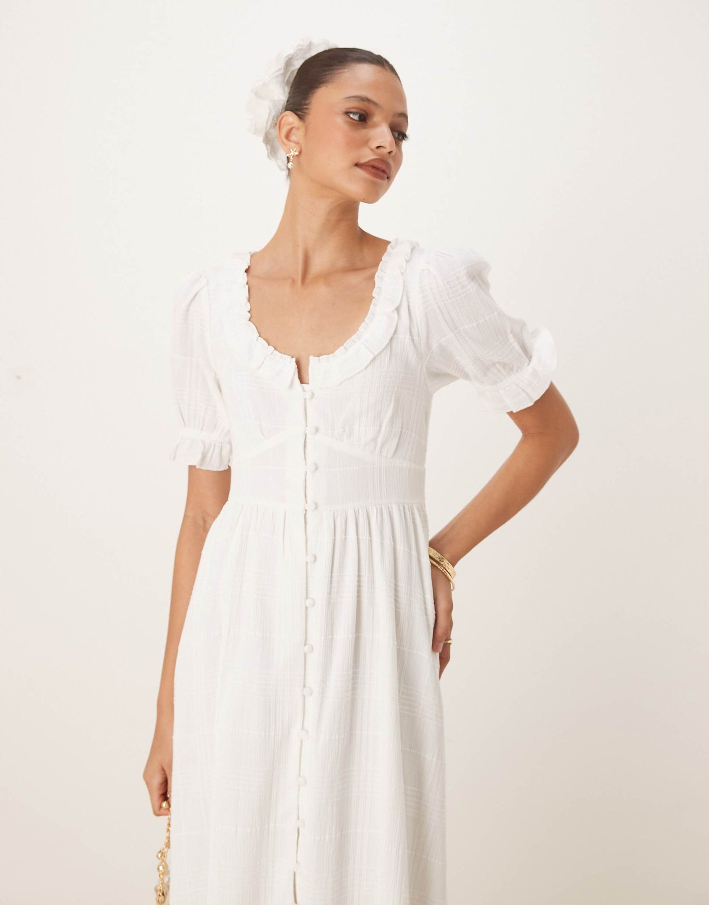 Flossie Frill Detail Midaxi Dress