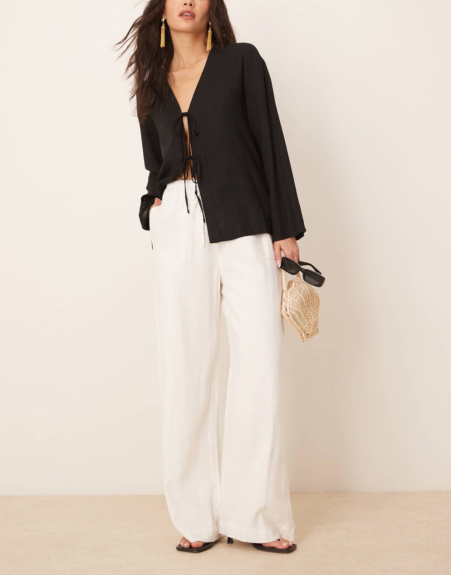 Shona Straight Leg Linen Trousers