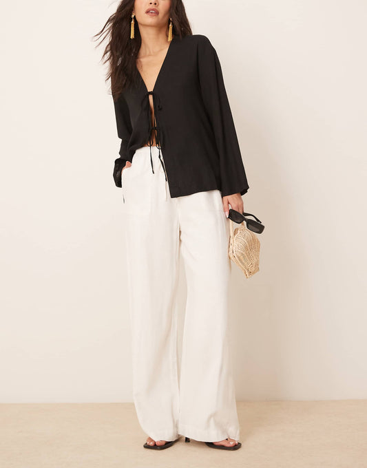 Shona Straight Leg Linen Trousers