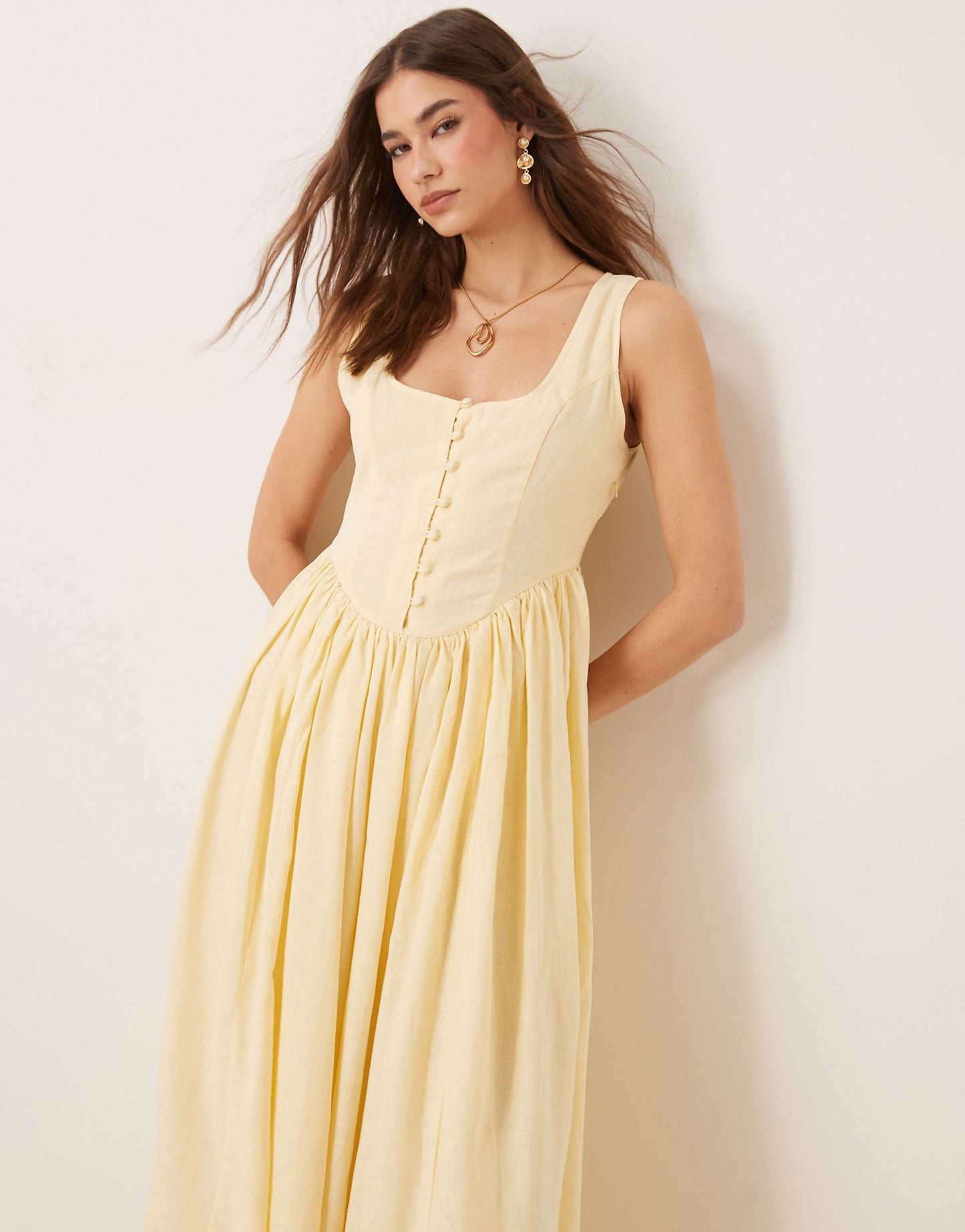 Cora Scoop Neck Cami Midi Dress