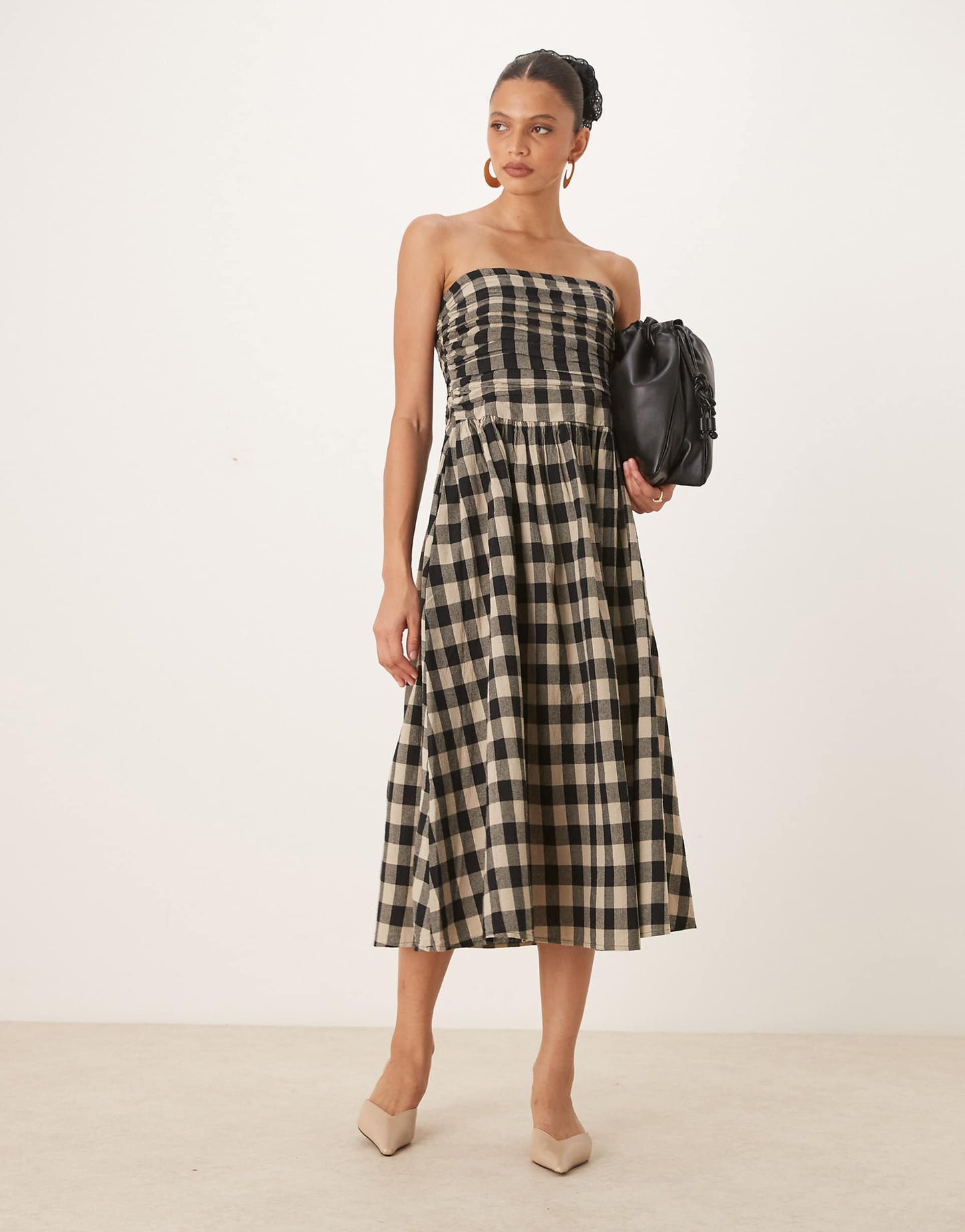 Felicity Bandeau Drop Waist Midi Dress
