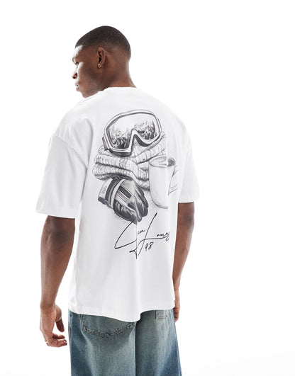 Oversized T-Shirt With Ski Graphic