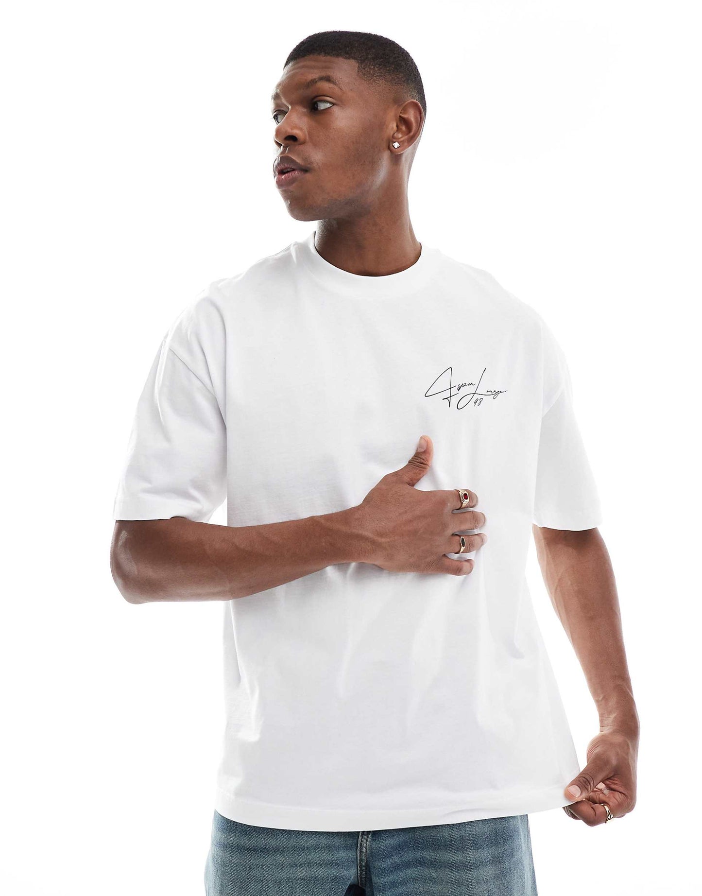 Oversized T-Shirt With Ski Graphic