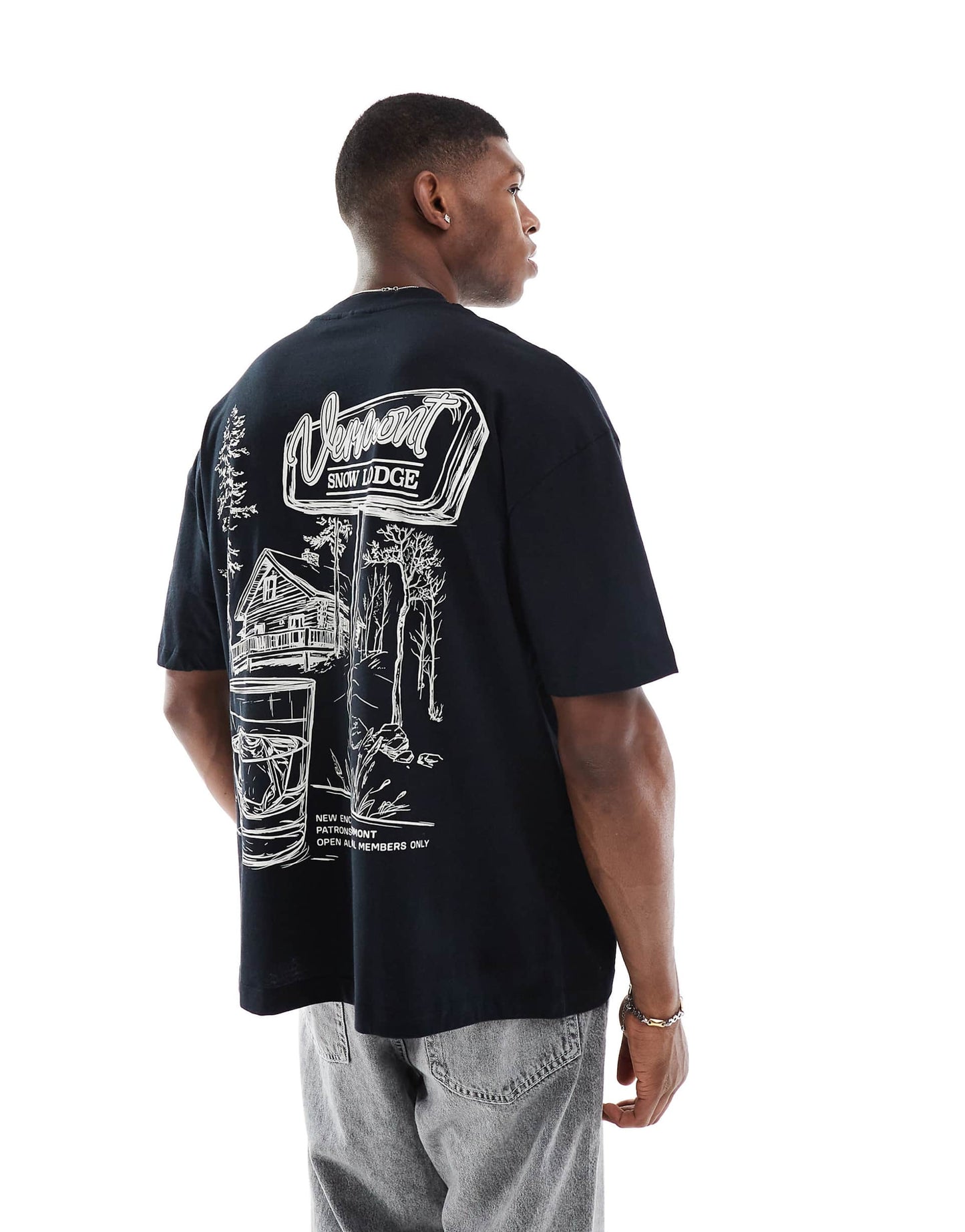 Oversized T-Shirt With Scenic Graphic