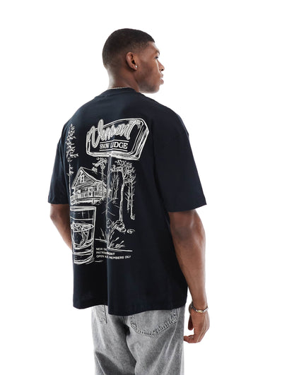 Oversized T-Shirt With Scenic Graphic