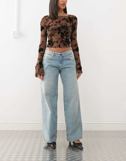 Roomy Extra Wide Low Rise Jeans