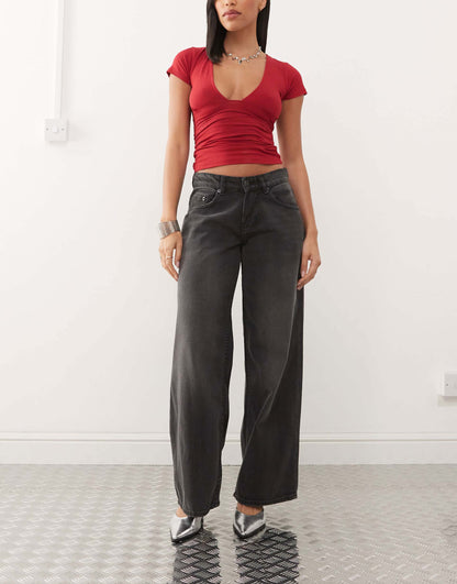 Roomy Extra Wide Low Rise Jeans