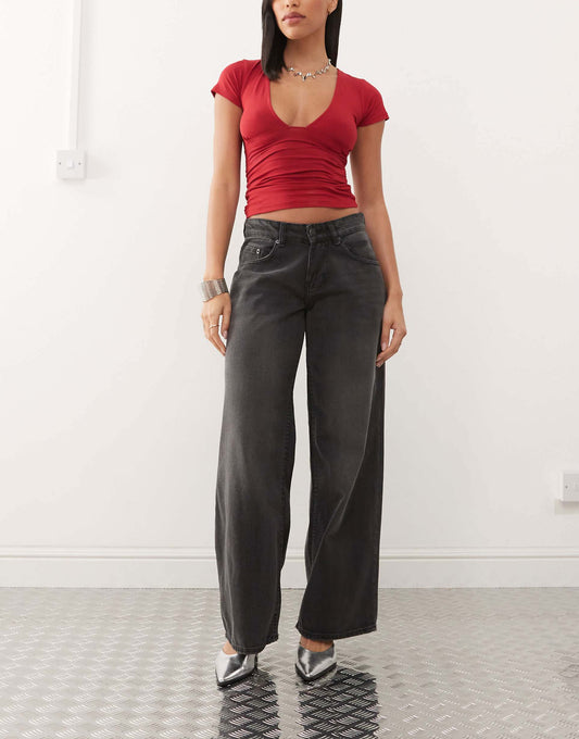 Roomy Extra Wide Low Rise Jeans