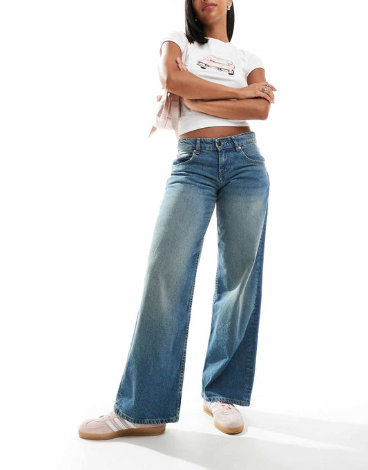 Parallel Leg Low Rise Jeans