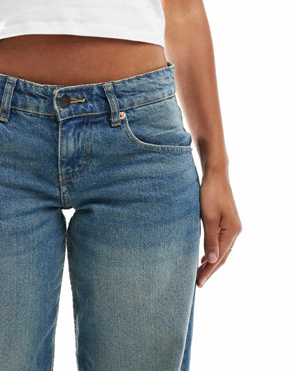 Parallel Leg Low Rise Jeans