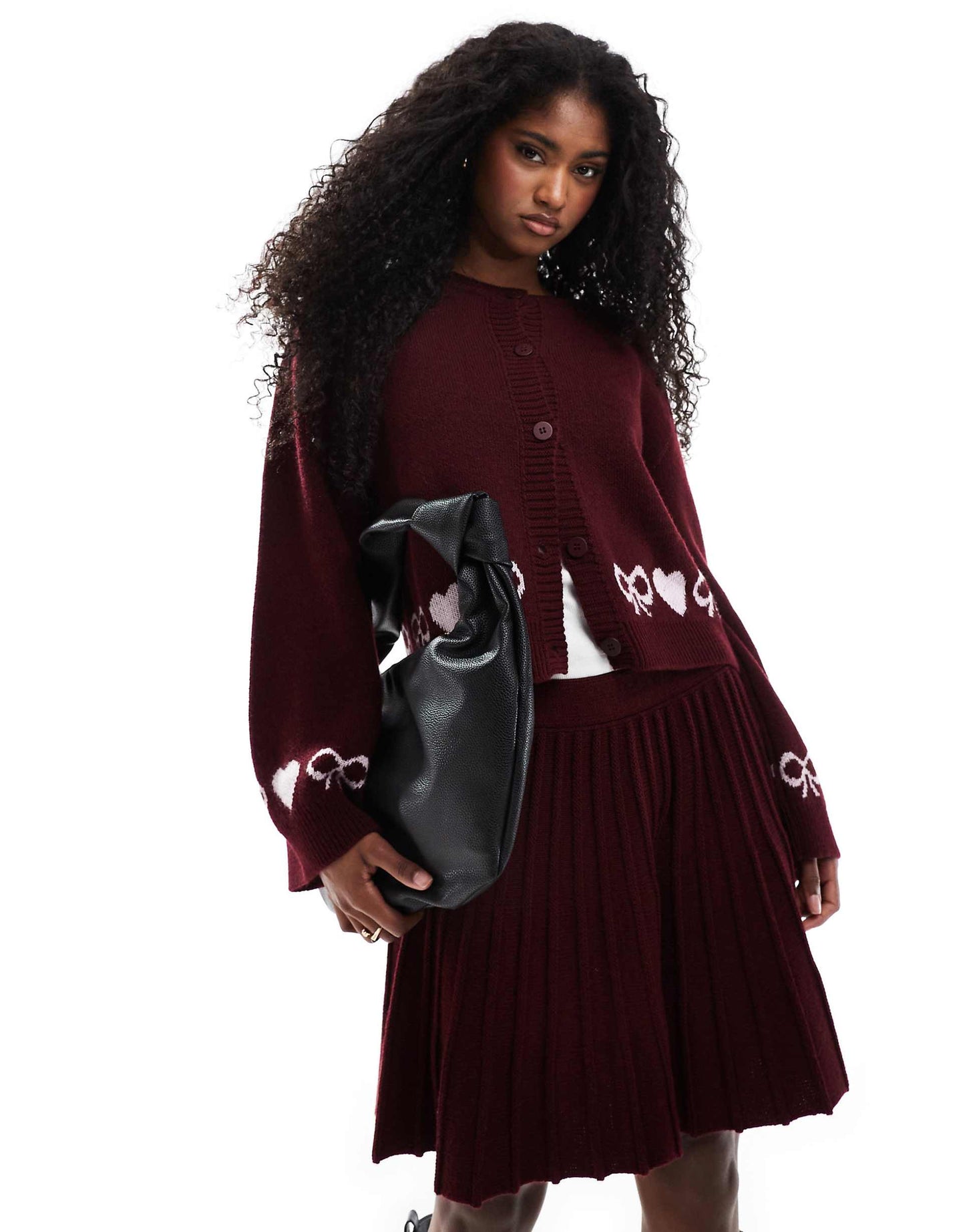 Pleated Skirt Knit Co Ord