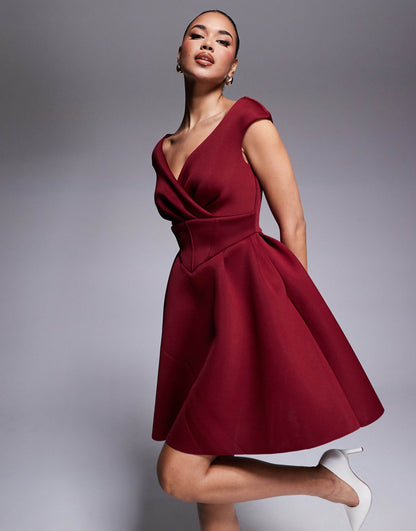 Corset Fit & Flare Mini Dress