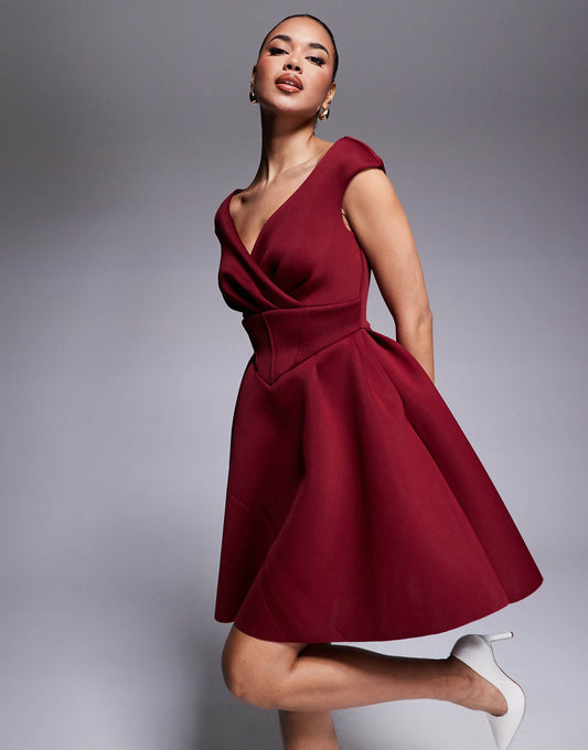 Corset Fit & Flare Mini Dress
