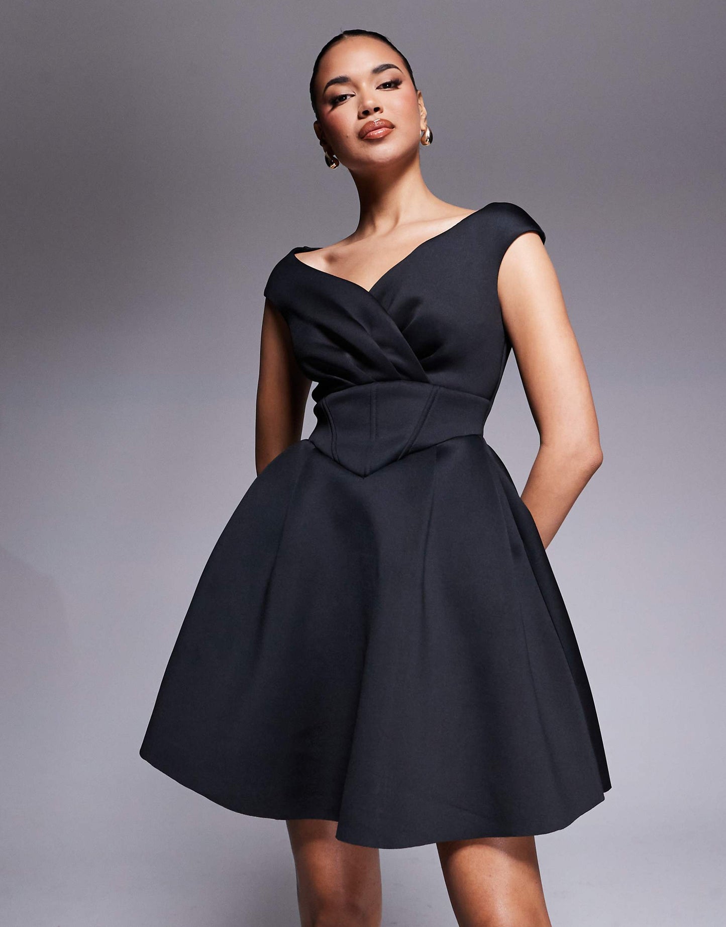 Corset Fit & Flare Mini Dress