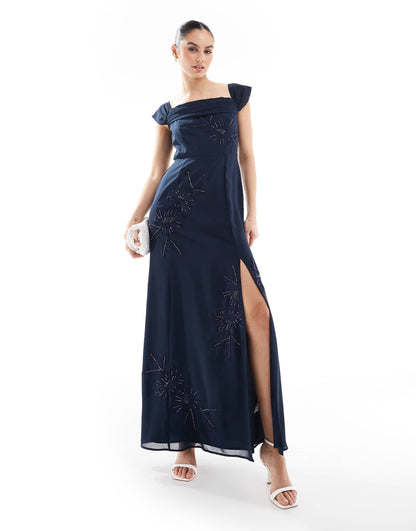 Maya Embroidered Maxi Dress
