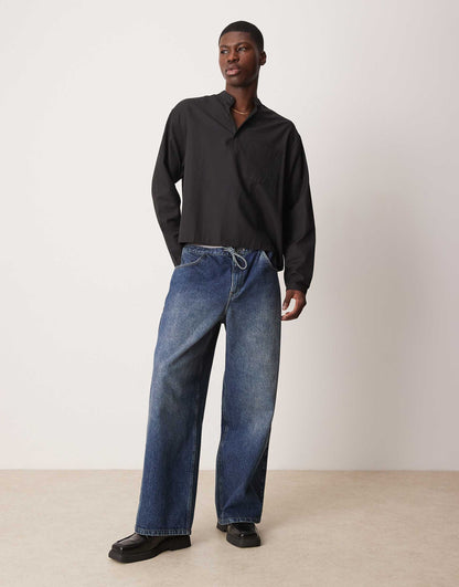 Oversized Boxy Overhead Grandad Shirt