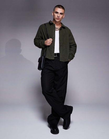 Brushed Relaxed Cropped Shirt