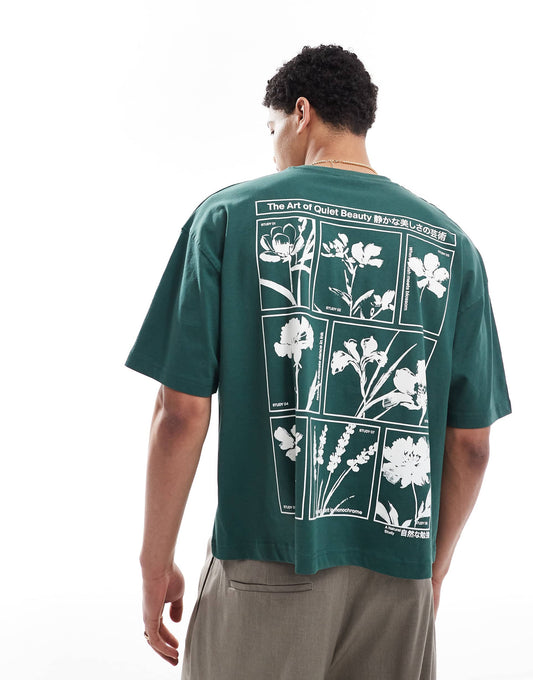 Boxy Oversized T-Shirt With Floral Graphic