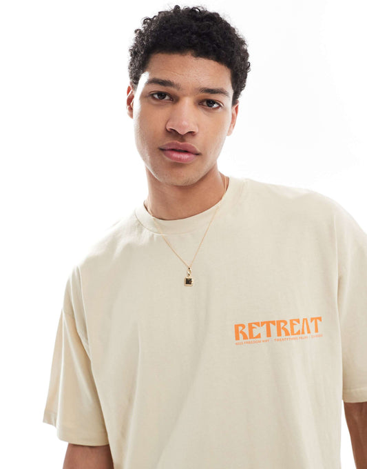 Oversized T-Shirt With Scenic Graphic