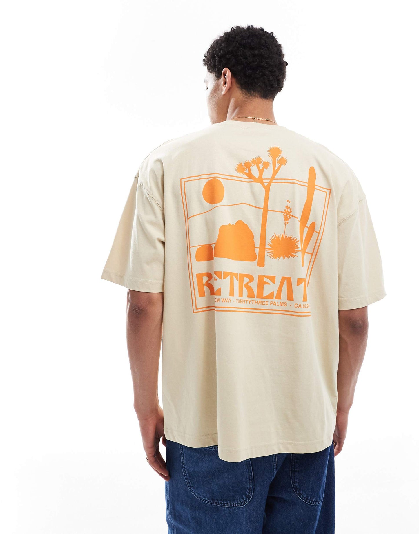 Oversized T-Shirt With Scenic Graphic