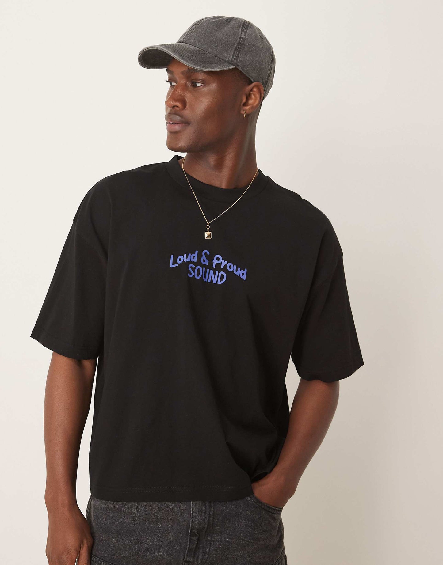 Boxy Oversized T-Shirt With Cartoon Graphics