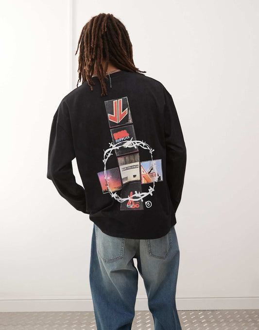Long Sleeve T-Shirt With Retro Photo Graphics