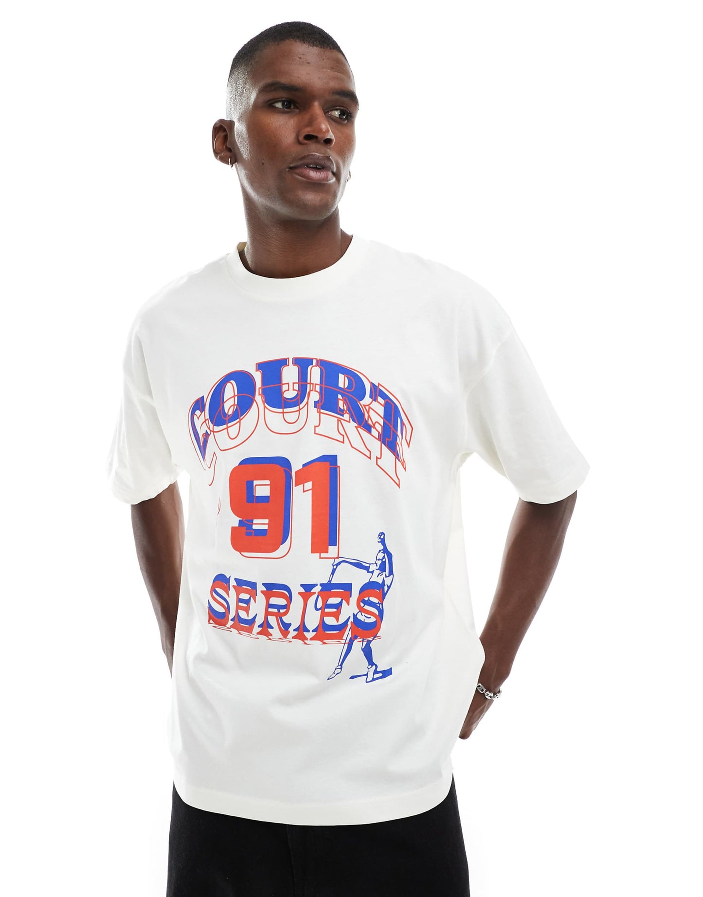 Oversized T-Shirt With Sports Graphic