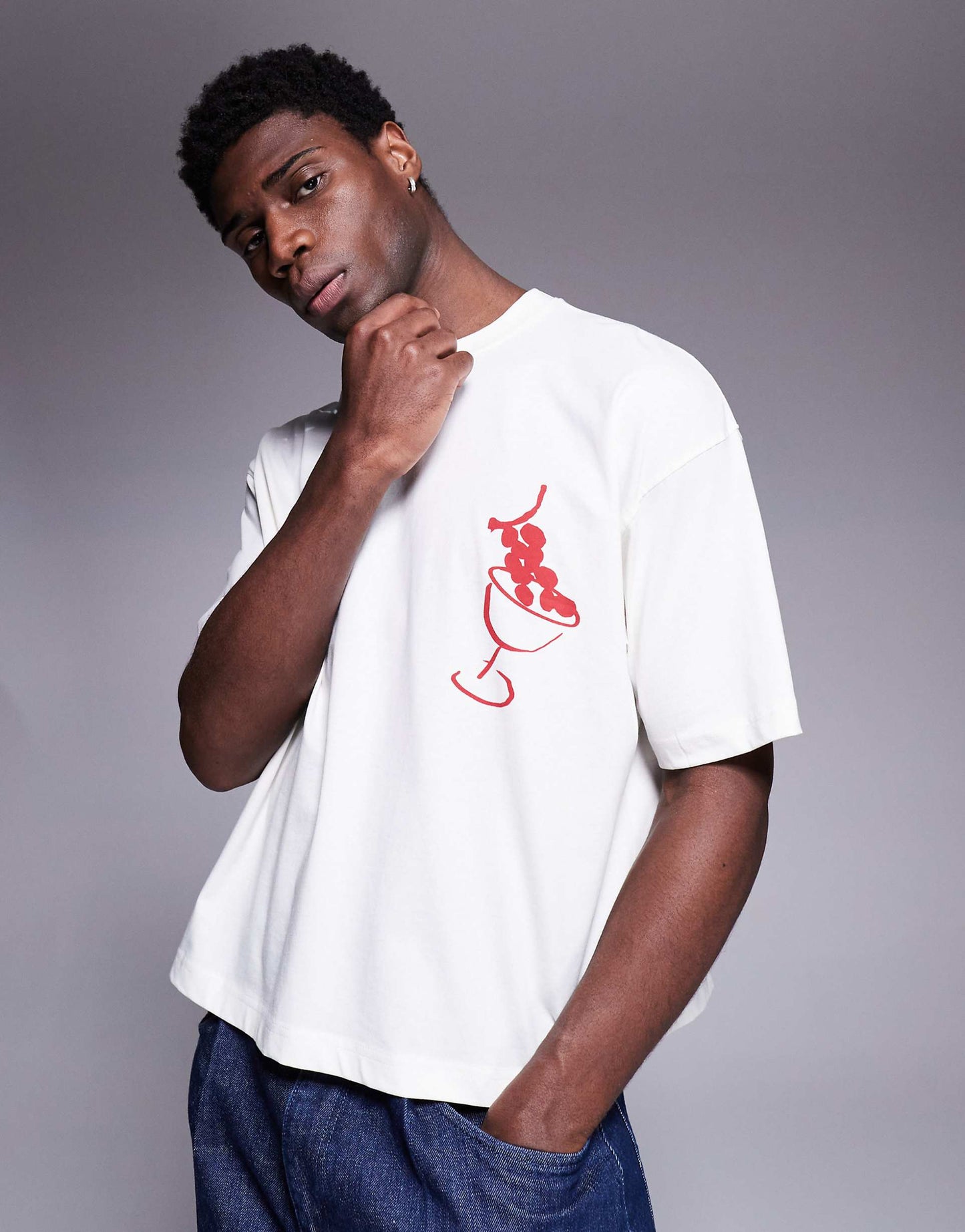 Boxy Oversized T-Shirt With Summer Graphic