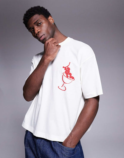 Boxy Oversized T-Shirt With Summer Graphic