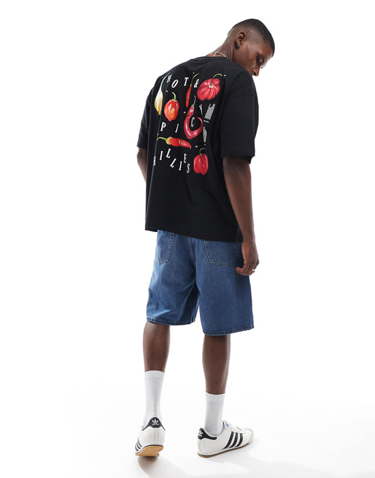 Oversized T-Shirt With Chilli Graphic
