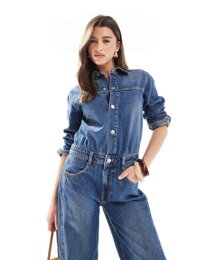 Oversized Denim Dungaree