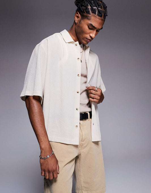 Oversized Boxy Textured Shirt
