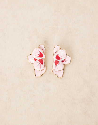 Stud Earrings With Petal Detail