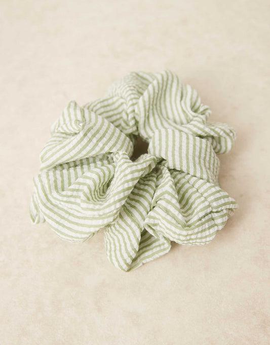 Oversized Scrunchie With Stripes