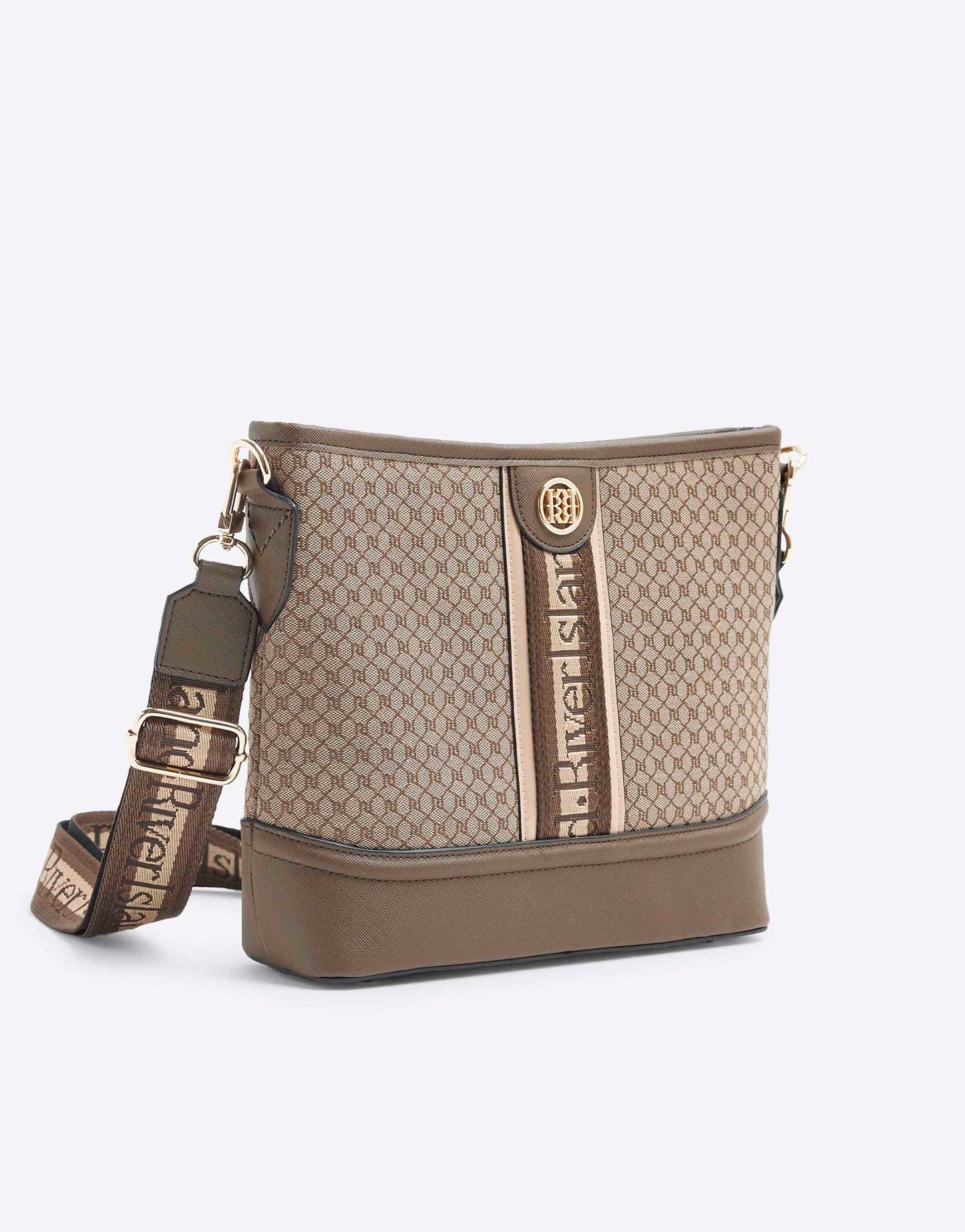 Ri Monogram Webbing Cross Body Bag