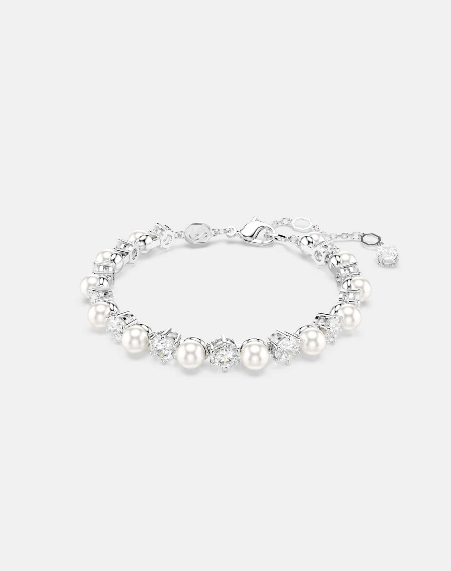 Matrix Tennis Bracelet With Rhodium Plate