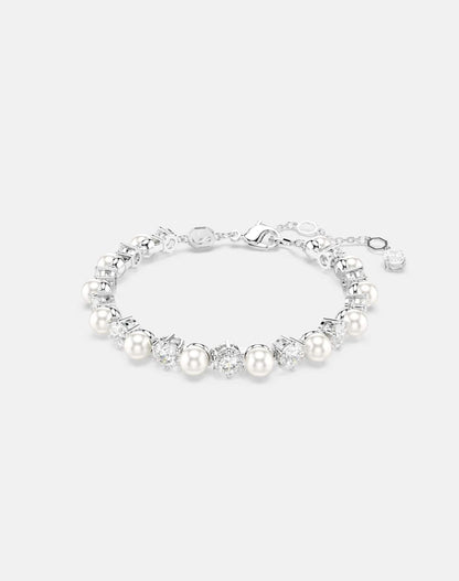 Matrix Tennis Bracelet With Rhodium Plate