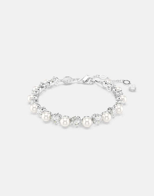 Matrix Tennis Bracelet With Rhodium Plate