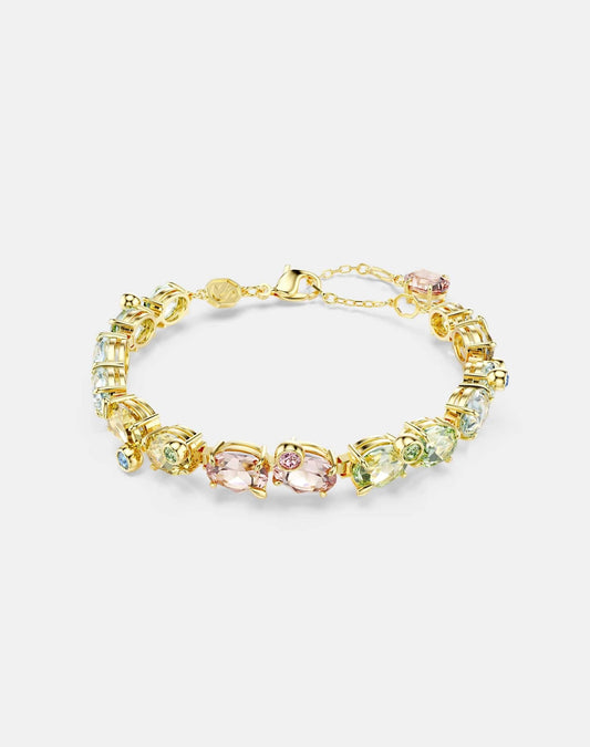 Gema Tennis Bracelet With Gold-Tone Plate