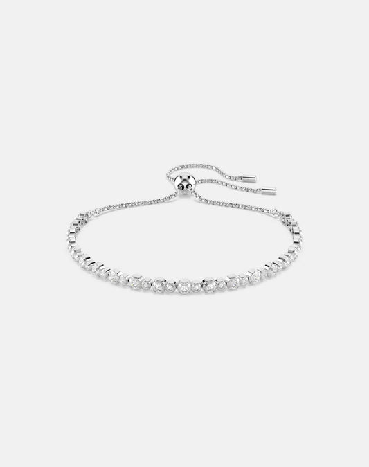 Matrix Tennis Bracelet With Rhodium Plating