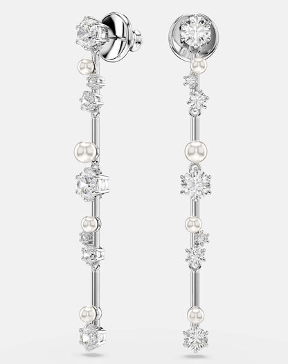 Constella Drop Earrings With Rhodium Plate