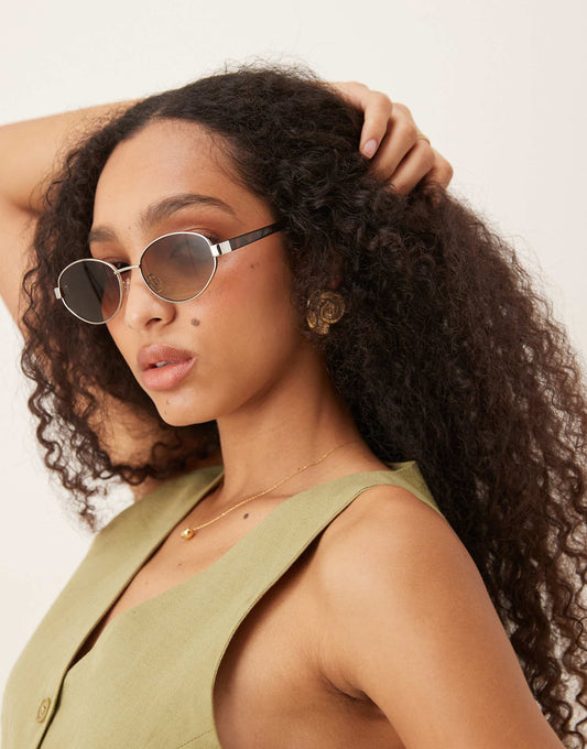 Metal Oval Sunglasses