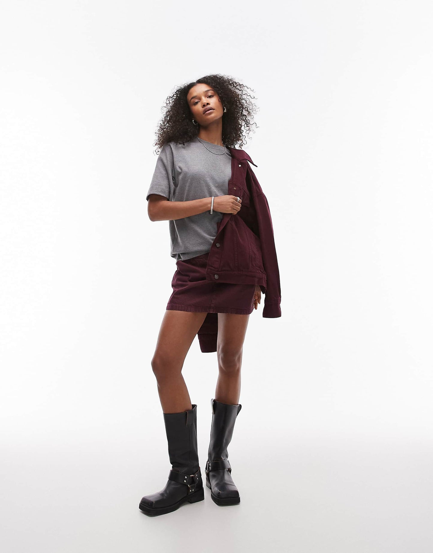Denim Micro Pelmet Skirt