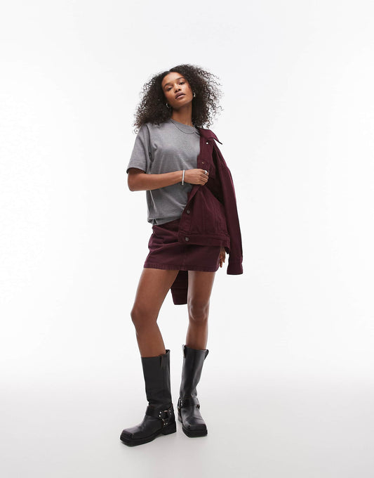 Denim Micro Pelmet Skirt