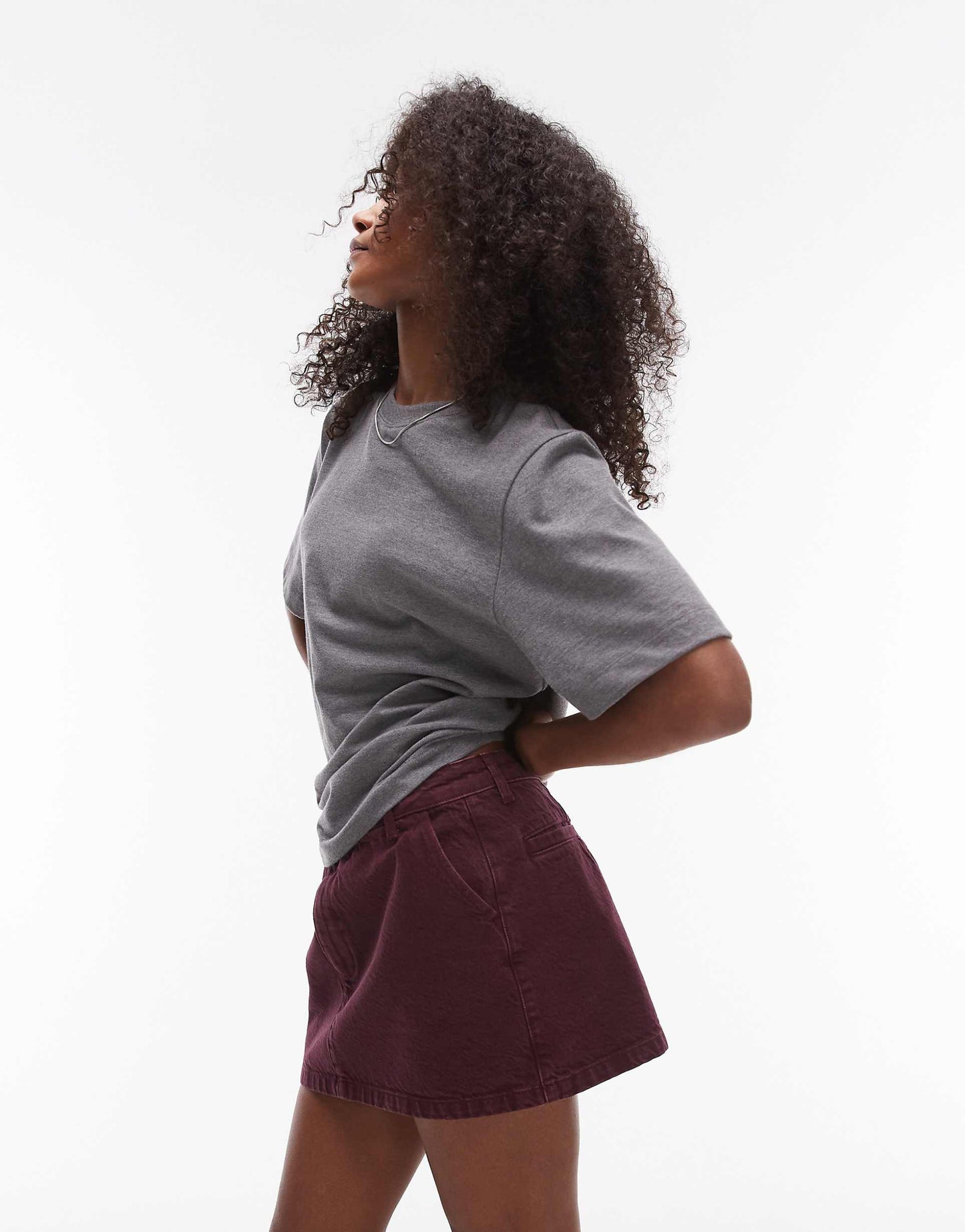 Denim Micro Pelmet Skirt