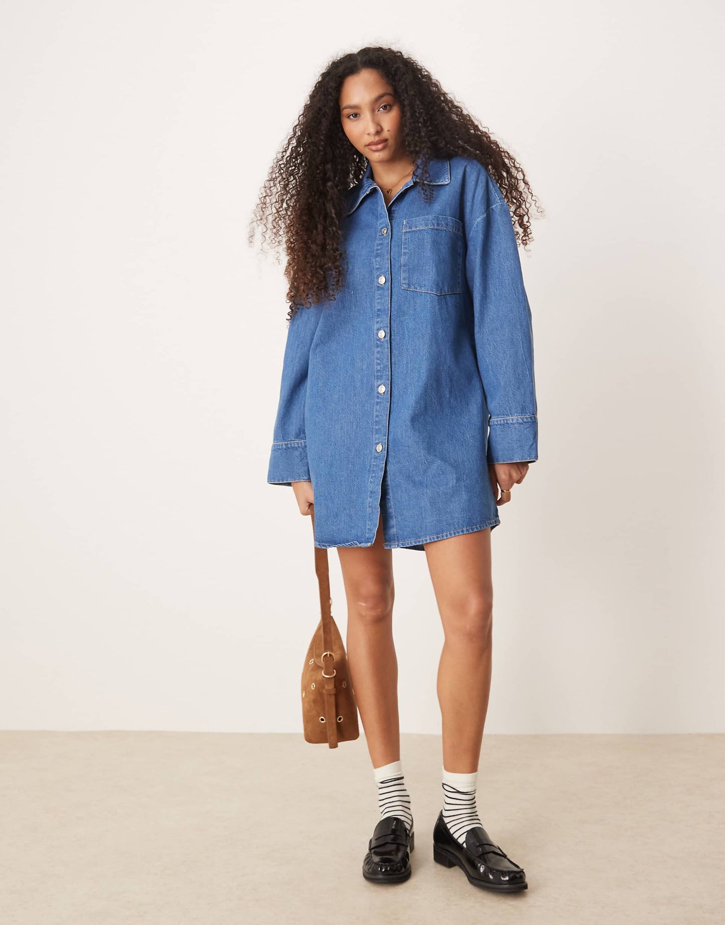 Casual Denim Shirt Dress