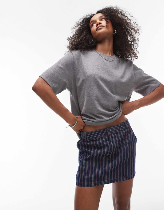 Denim Pelmet Micro Skirt