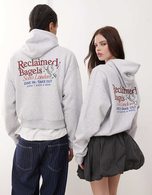 Unisex Boxy Hoodie With Back Graphic Print